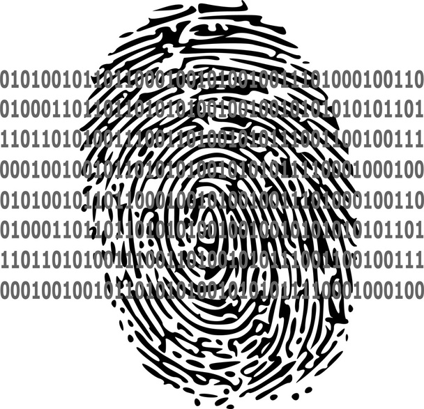 Binary thumbprint - Vector, Image