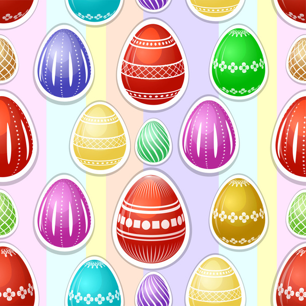 Bezproblémový vzor s barevnými velikonočními vejci - Fotografie, Obrázek