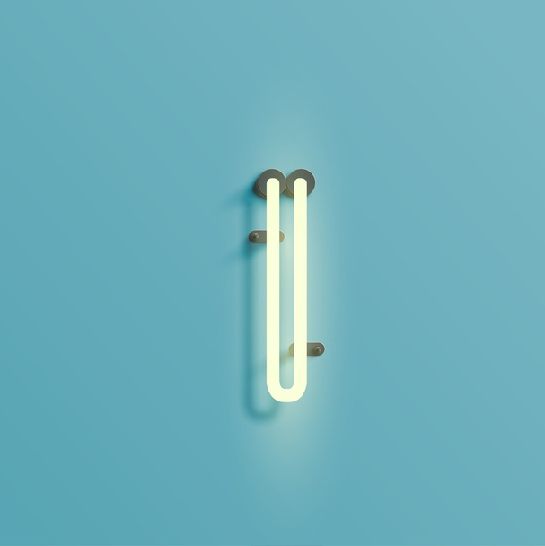 Realistic neon character  - Vector, imagen