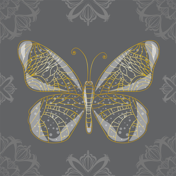 Seamless background with butterfly. - Vecteur, image