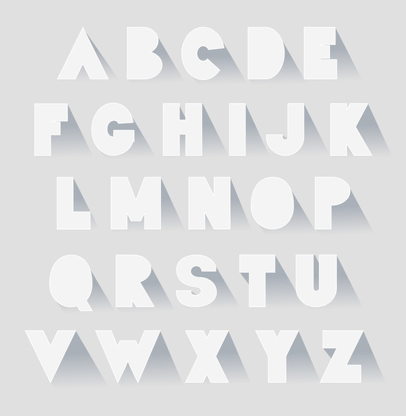 alphabet set with shadows. vector extra bold fat capital letters - Διάνυσμα, εικόνα