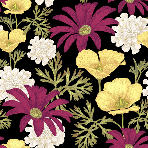 Floral seamless pattern. - Vektor, kép