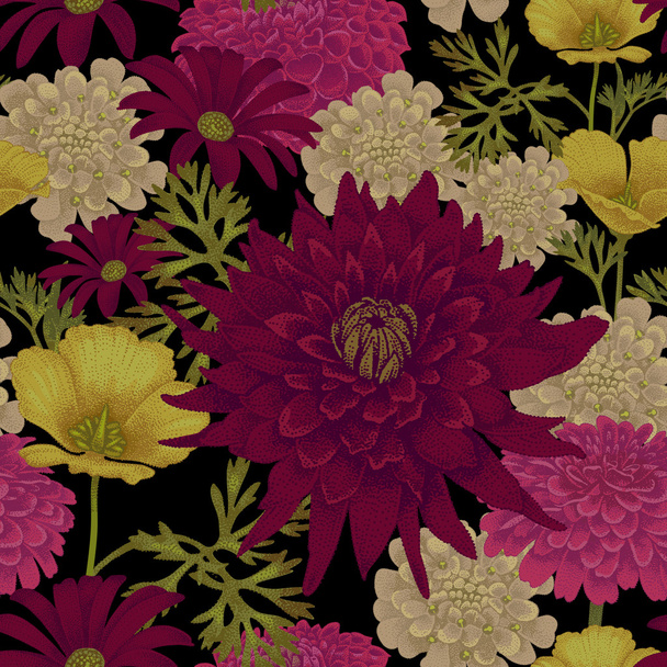 Floral seamless pattern. - ベクター画像