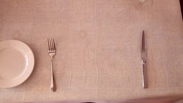 El camarero entrega el plato en la mesa
 - Metraje, vídeo