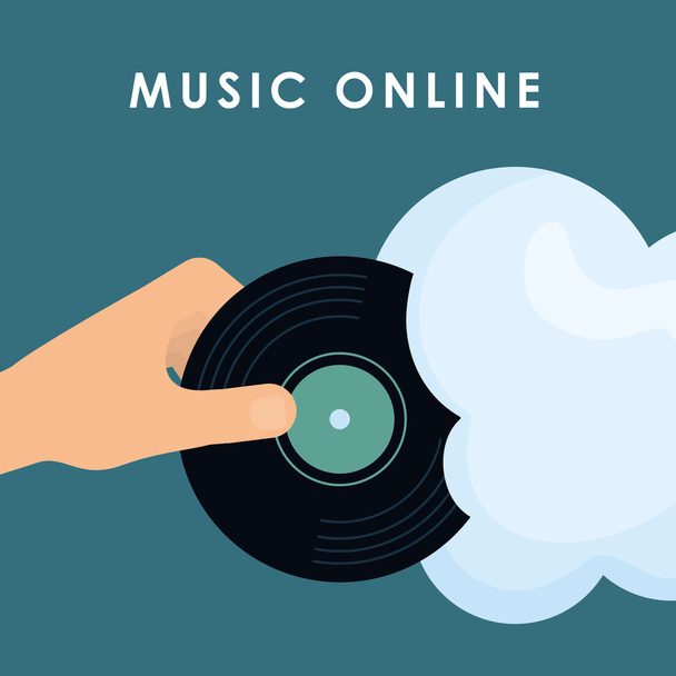Progettazione grafica di Music Online, illustrazione vettoriale
 - Vettoriali, immagini