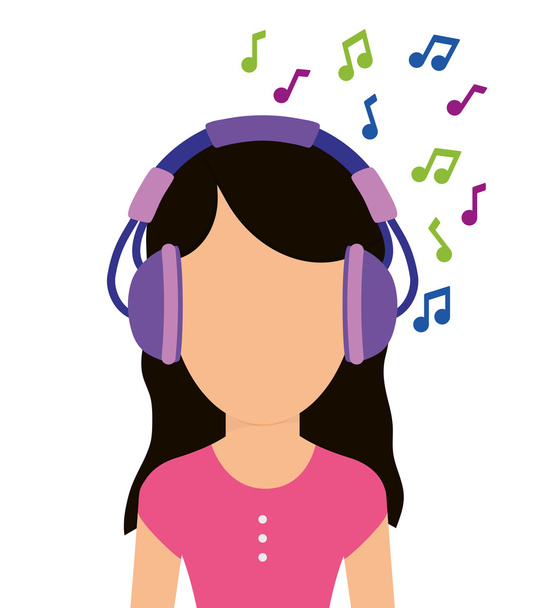 Graphic design of Music Online , vector illustration - Vector, Image