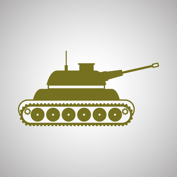 Desenho de tanque militar, ilustração vetorial
 - Vetor, Imagem
