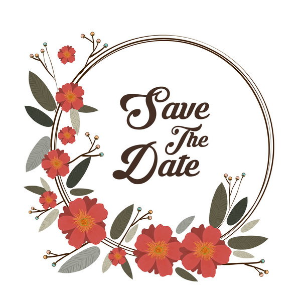 Save the date graphic design, vector illustration - Vector, Imagen