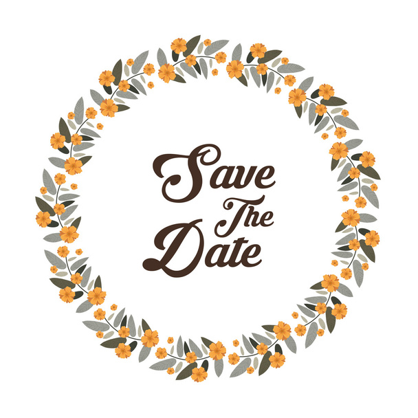 Save the date graphic design, vector illustration - Vector, Image