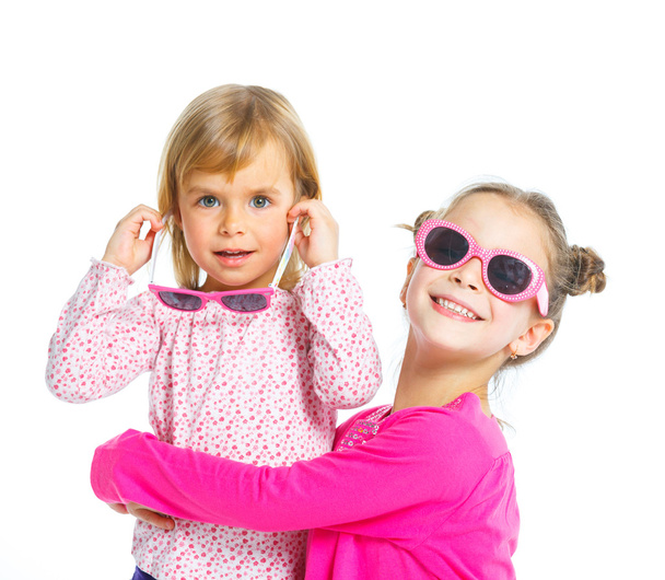 Two young beautiful girls in glasses - Valokuva, kuva