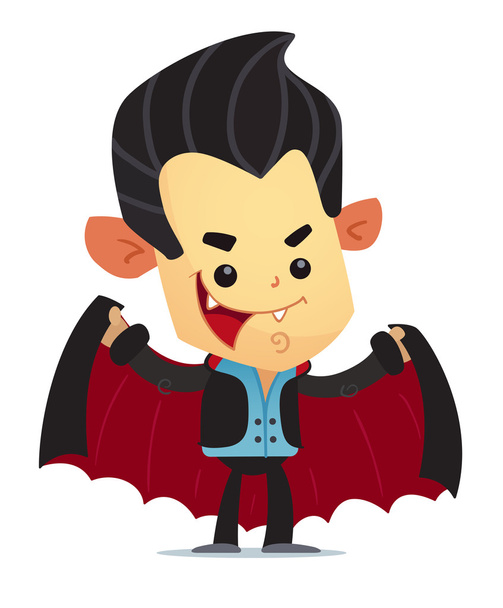 Cartoon Vampire character - Вектор,изображение