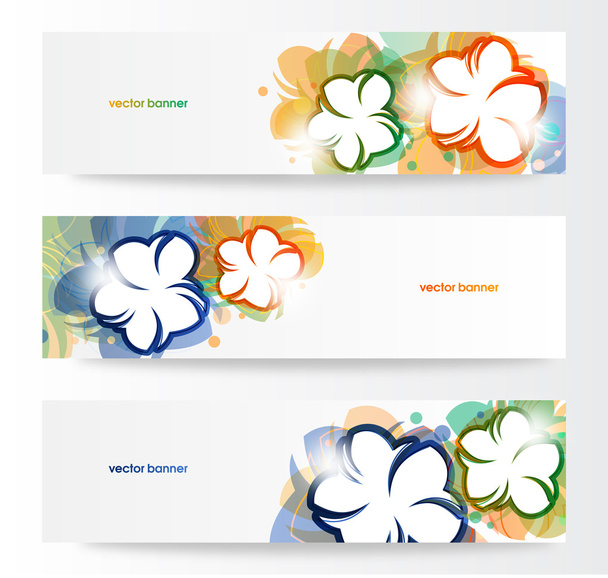 Horizontal floral banner. Design element - ベクター画像