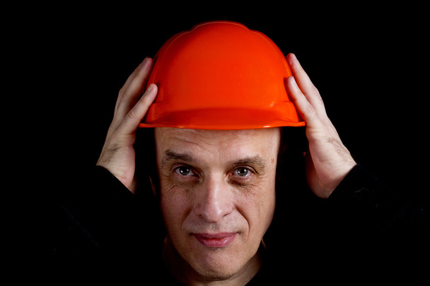 Engineer or manual worker man in safety hardhat - Foto, Bild