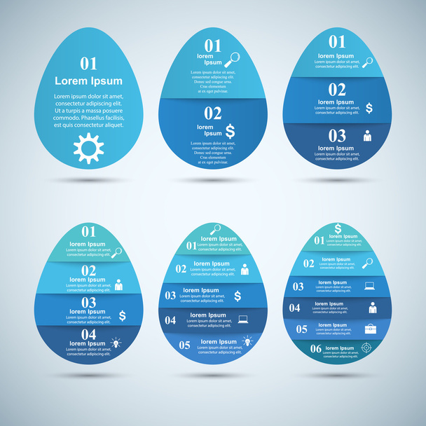 Abstract 3D digital illustration Infographic. Egg icon. - Vetor, Imagem