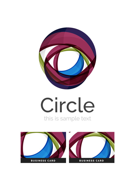 Логотип кола. Прозорі форми, що перекриваються. Сучасний чистий бізнес значок
 - Вектор, зображення