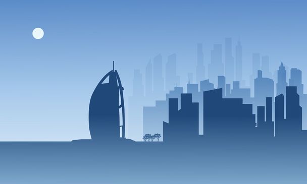 Silhouette of Dubai - Vector, Image