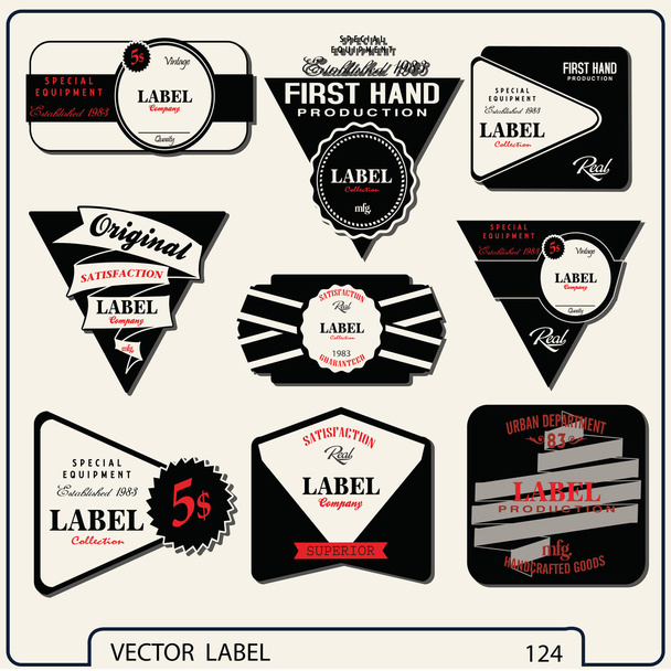 Vintage und Retro Schilder und Etiketten - Vektor, Bild