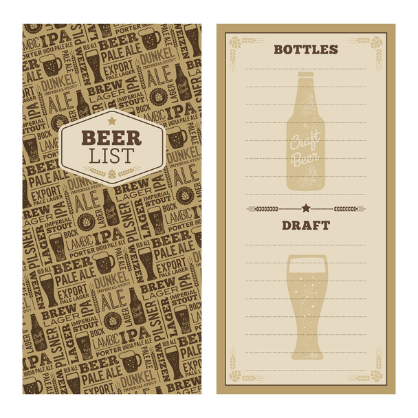 Список пива для пивоварні
 - Вектор, зображення