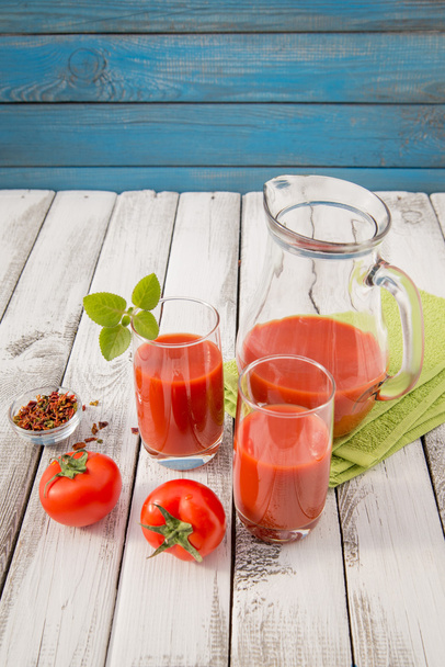 Glass of tomato juice - Photo, image