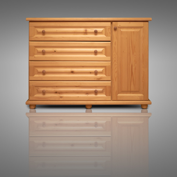 wooden cabinet isolated on background - Photo, Image