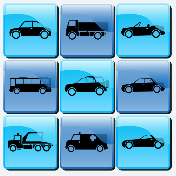 Iconos del tablero de instrumentos del coche
.  - Vector, Imagen