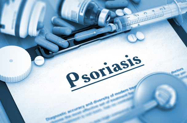 Psoriasis Diagnosis. Medical Concept. 3D Render. - Фото, изображение