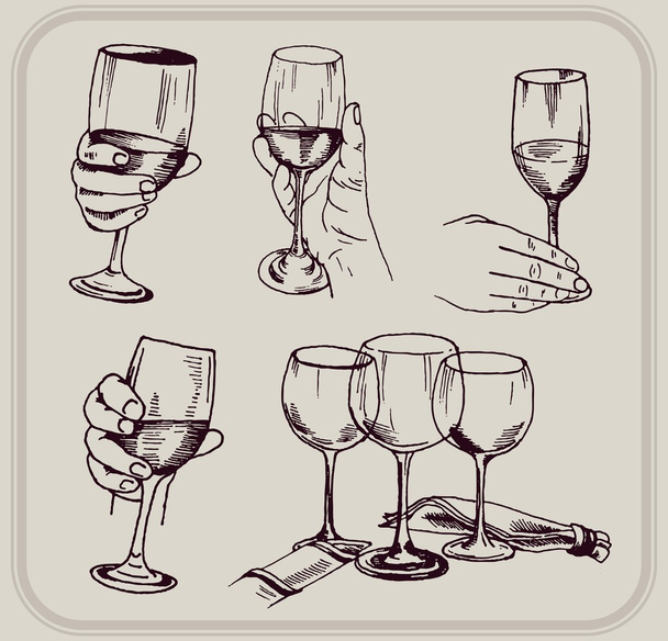How to hold a glass - Vecteur, image