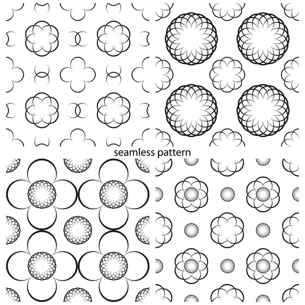 conjunto abstracto circular simétricos patrones sin costura
.  - Vector, imagen