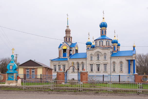 Kislyakovskaya, Russia - March 19, 2016: The Church of the Nativity of the Blessed Virgin Mary in the village Kislyakovskaya Krasnodar Territory - Foto, afbeelding