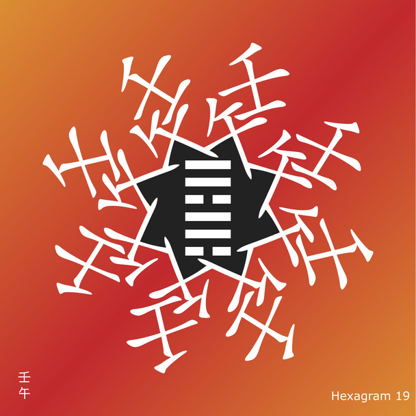 Symbol of i ching hexagram - Vector, Image