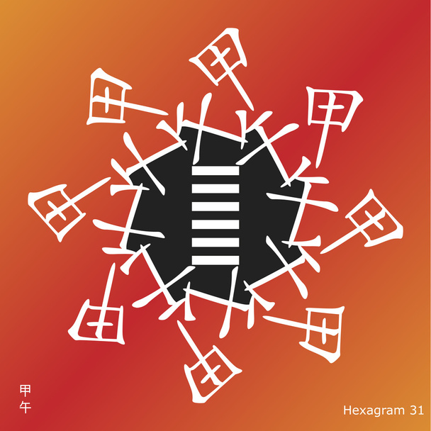 Σύμβολο του ι Τσινγκ hexagram - Διάνυσμα, εικόνα