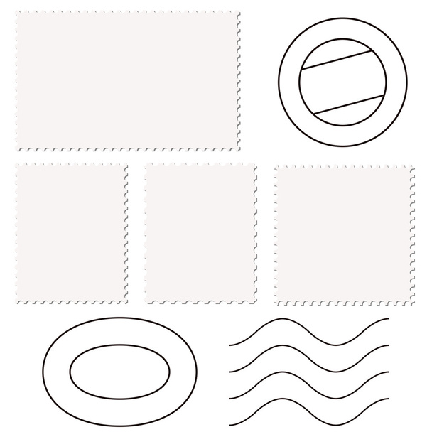 stamps and post marks - Vector, Image