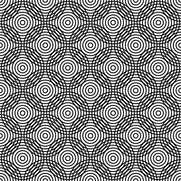 Repetir el fondo del patrón de círculo monocromático
 - Vector, Imagen