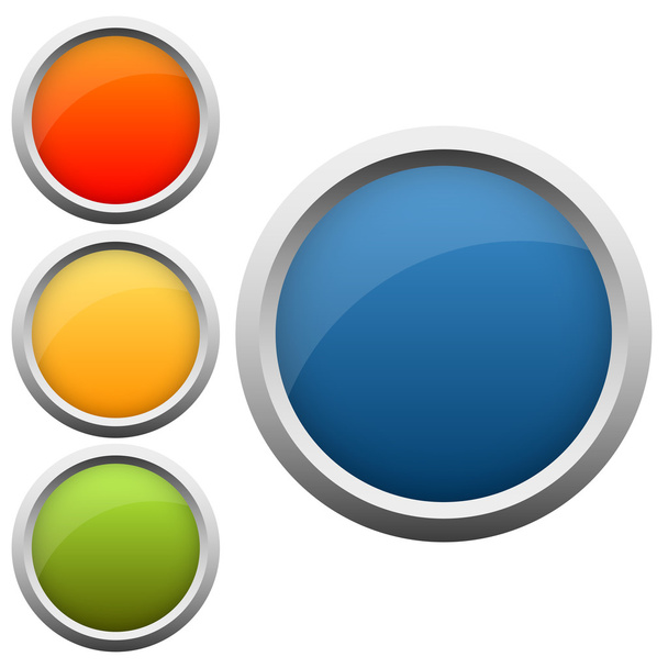 button collection four colors - Vettoriali, immagini