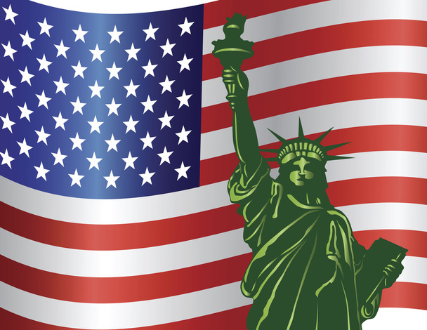 Fourth of July Statue of Liberty - Vector, Image