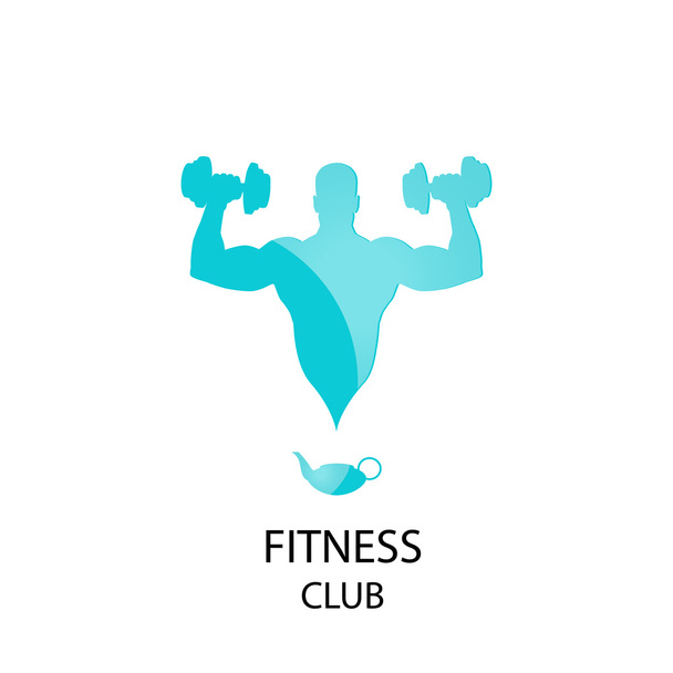 club de fitness icono azul
 - Vector, imagen