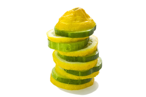 Lemon and cucumber - Фото, изображение