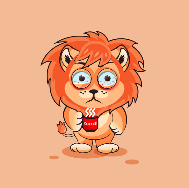 Filhote de leão nervoso
 - Vetor, Imagem