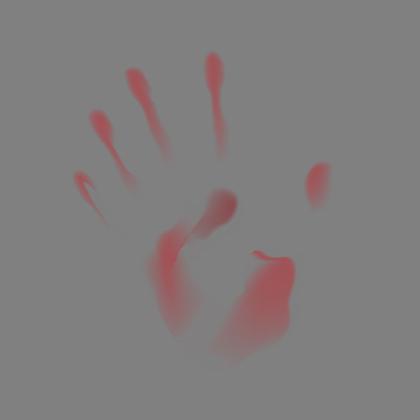 Huella de mano borrosa sobre un fondo oscuro. Ilustración vectorial
. - Vector, Imagen