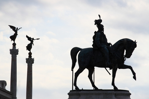 Paardensport monument van victor Emanuel ii - Foto, afbeelding