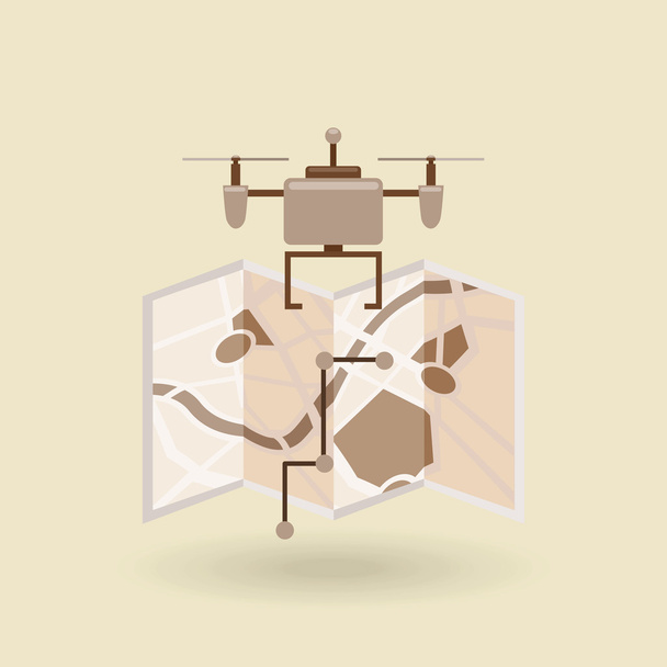 Drone technologieontwerp - Vector, afbeelding