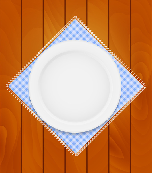 Белая тарелка Eppty на Китчен Хемкин в Вудене
 - Вектор,изображение