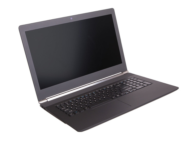 Laptop mit schwarzem Bildschirm isoliert - Foto, Bild