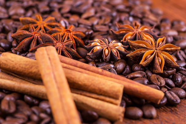black coffee on a wooden background - Foto, Imagem