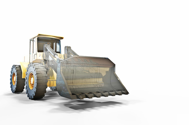 Wheel Loader sketch and Construction - Photo, Image