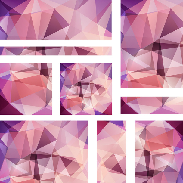  nápisy s polygonální abstraktní trojúhelníky - Vektor, obrázek