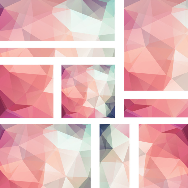 Conjunto de fundos poligonais abstratos
 - Vetor, Imagem