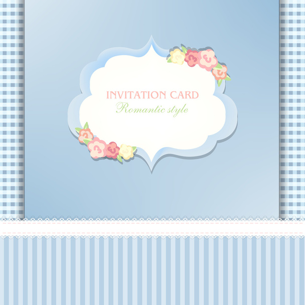 Floral Save the Date or wedding invitation set. - Vector, Image
