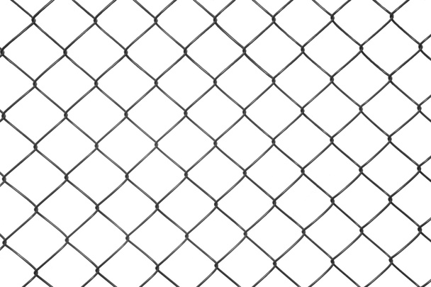 Μεταλλικό προστατευτικό δίχτυ σε λευκό φόντο - Φωτογραφία, εικόνα