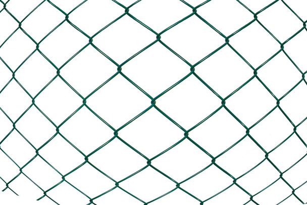Convexidade de rede de metal no fundo branco
 - Foto, Imagem